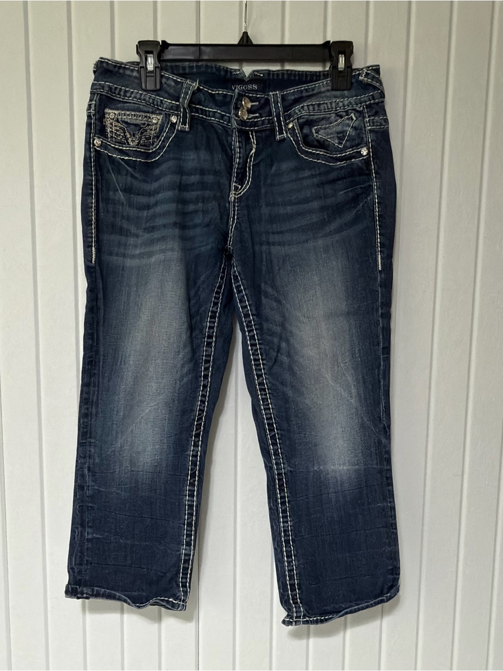 Vigoss Women's Dark Indigo Chelsie Capri